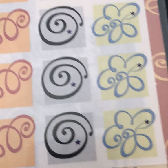 Creative Memories black blue tan stickers paper sheet - Picture 3 of 14